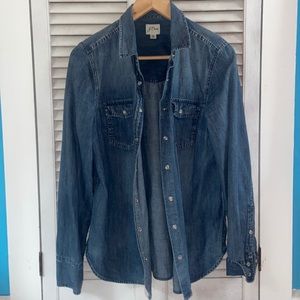 JCrew Western Denim Shirt Size 10